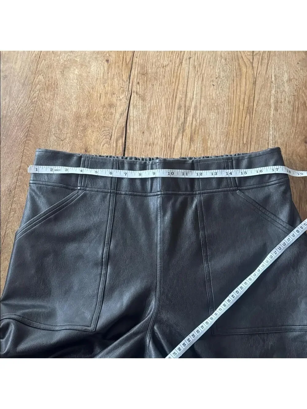 SPANX Leather Like Jogger Pants Noir Black Size 1X